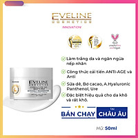 Kem hỗ trợ ngăn ngừa lão hóa và mịn da dành da khô và rất khô từ sữa dê Eveline GOAT'S MILK - Hũ 50 ml