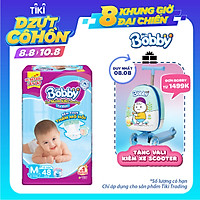 Tã Dán Bobby Siêu Mỏng Thấm Gói Lớn M48 (48 Miếng)