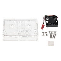 Portable ABS Case Enclosure Box+Cooling Fan for Raspberry Pi 3 Model B