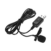 Mini Lapel Lavalier Clip-on Condenser Microphone Mic With USB Plug For Computer PC Laptop
