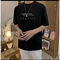 Áo thun nam tay lỡ form rộng GRAVITY hàn quốc vải cotton trumunisex