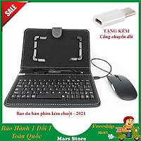 Bàn phím cho điện thoại, Bao da bàn phím, Bao da bàn phím điện thoại kèm chuột nhỏ gọn tiện dụng, dễ sử dụng