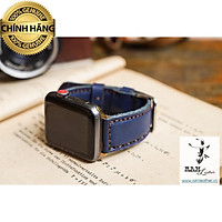 DÂY ĐỒNG HỒ DA BÒ THẬT XANH NAVY CHO APPLE WATCH – RAM CLASSIC 1958 - HÀNG CHÍNH HÃNG RAM LEATHER .