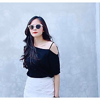 Áo thun nữ,áo phông nữ hở vai 1 dây chất cotton sanh chảnh