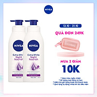 Bộ đôi Sữa Dưỡng Thể Trắng Da Nivea Ban Đêm (400ml) - 88126