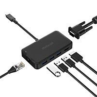 Hub USB-C 7 Trong 1 Dodocool (3 Cổng USB 3.0 + HD / VGA + Type-C PD + RJ-45)