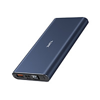 Pin dự phòng sạc nhanh TOPK 10000mah 10W vỏ nhôm có IC bảo vệ thiết bị và đồng hồ hiển thị dung lượng - Hàng chính hãng