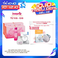 Combo 4 hộp 6 chai nước uống Collagen Vitamin C sáng da InnerB Glowshot và thực phẩm bảo vệ sức khỏe InnerB Snow White