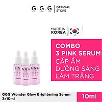Combo Tinh Chất Cấp Ẩm, Dưỡng Sáng, Căng Bóng Da, HA và Niacinamide GGG Wonder Glow Brightening Serum 3x10ml