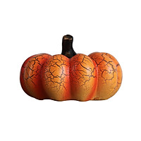 Halloween Pumpkin Lamp Battery Operated LED Warm Light Candle Light Resin Pumpkin Ornament Venue Decoration Props