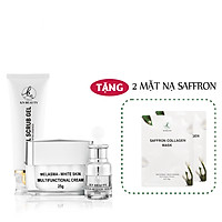 Bộ 3 sản phẩm Trắng Da Ngừa Nám KN Beauty chuyên sâu:Kem dưỡng 25g + Serum 30ml+ Tẩy tế bào chết 120ml (Tặng 2 Mặt Nạ)