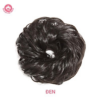 Tóc giả búi xù CAO CẤP. Búi tóc tự nhiên giống tóc thật, dây chun buộc tiện lợi
