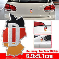 Universal Car Auto 3D Deutschland Germany Metal Map Flag Emblem Sticker