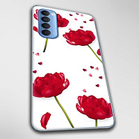 Ốp lưng dành cho Oppo Reno3, Reno3 Pro, Reno4, Reno4 Pro mẫu Hoa đỏ nền trắng