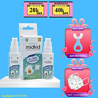 Combo 2 hộp Xịt chống sâu răng Midkid, chăm sóc và bảo vệ răng cho bé 1+(30ml)