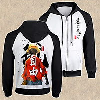 Áo khoác One Piece Luffy Mũ Rơm K13 mẫu mới cực đẹp, có size bé cho trẻ em / Áo khoác hoodie Anime Manga One Piece Monkey D. Luffy Unisex Nam Nữ