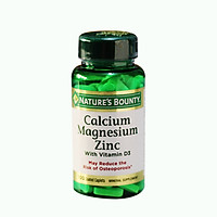 Viên Uống Bổ Sung Canxi, Ngăn Ngừa Loãng Xương Calcium Magnesium Zinc Nature's Bounty - 100 Viên