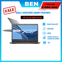 Laptop Dell Vostro 3400 YX51W2 (Core i5-1135G7/ 8GB/ 256GB SSD/ MX330 2G /14 FHD/ Win10) - Hàng Chính Hãng