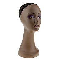 Reading Eye Glasses Sunglasses Hair Wigs Display Female Mannequin Head Black Women Manikin Model Stand Holder With Cap