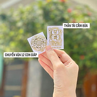 Combo 2 Miếng linh phù CHUYỂN VẬN 12 CON GIÁP và THẦN TÀI GIỮ CỦA miếng dán điện thoại, laptop