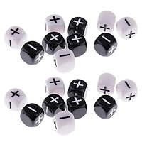 20 Miếng Nhựa Dẻo 6 Mặt Xúc Xắc Trừ Đi Plus D6 Cho Đảng Thanh Game Đạo Cụ
