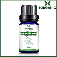 Tinh dầu bạch đàn chanh Lorganic Eucalyptus citriodora 10ml hương thơm tươi mát, tinh dầu thiên nhiên nguyên chất xông phòng, thư giãn tinh thần, đuổi muỗi và côn trùng, khử mùi hiệu quả, thích hợp dùng với đèn xông và máy khuếch tán.