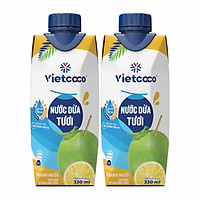 COMBO 2 HỘP NƯỚC DỪA TƯƠI CHANH MUỐI UHT VIETCOCO 330ML