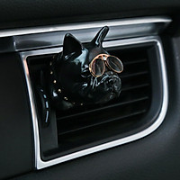 Dijialun car perfume air conditioning air outlet cartoon creative dog French bulldog car decoration car interior decoration aroma perfume seat