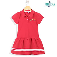 Đầm Bé Gái Cổ Sơ Mi Ngắn Tay Vải POLO 14-38 kg MEEJENA - 1827