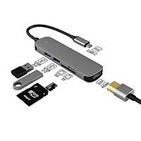 Type C 5-in-1 Usb3.0 Hub Docking Station To Hdmi-compatible/tf/sd Adapter