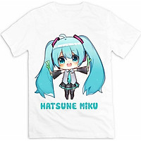 Áo Thun Unisex Mirako Vocaloid 04-Miku - Trắng