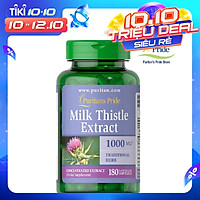 Thực Phẩm Chức Năng - Viên Uống Bổ Gan, Làm Mát Gan, Giải Độc Gan, Tăng Cường Chức Năng Gan Milk Thistle Extract 1000Mg (180 Viên)