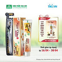 {MỚI} Comnbo Kem đánh răng dược liệu Ngọc Châu 170g + Bàn chải Brulux