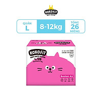 Tã Quần KOKOFiT Hàn Quốc Size L (Mèo) 26 Miếng/Bịch Cho Bé Từ 8 - 12kg