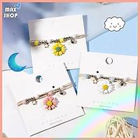 Vòng tay handmade Hoa cúc Daisy Nhiều màu sắc phong cách dễ thương