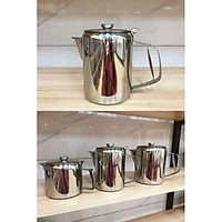 Ca nước inox có nắp - Ca đánh sữa inox có nắp 1.5 lít - 2 lit - 3 lit inox sáng bóng dày dặn