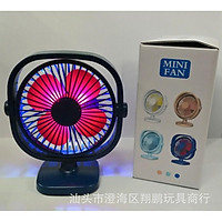 Quạt mini sạc USB tròn 360 độ - cực mát, quạt sạc hình tròn 360