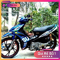 tem rời dành cho axelo crom chu suzuki trắng xanh