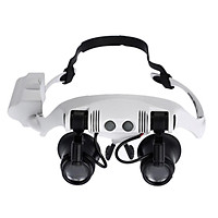 Professional Magnifying Glasses Magnifier Glasses with LED Light Headband Magnifier with 4 Pair Replaceable Lenses for