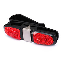 Bling Sunglasses Holder Clip Diamond Rhinestone Shining 180 Degree Rotation Glasses Holder For Car