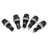 5 Pieces AC 125V/15A 250V/10A Screw Cap Panel Mounted 5x20mm Fuse Holder