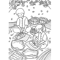 Postcard thiệp tô màu "Đón tết" của @convecho, giấy vẽ coldpress 300gsm - A5-#1