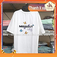 áo thun , phông tay lỡ missuot nam nữ, áo phông giá rẻ in 2 mặt nhiều màu unisex oversize