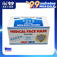 Khẩu trang y tế 4 lớp Hynam - Giấy lọc kháng khuẩn - Hiệu suất lọc (BFE) 99% - (50 cái/ hộp)
