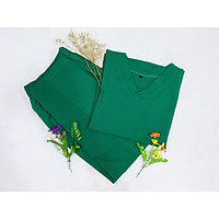 Bộ Scrubs bác sĩ phẫu thuật, hộ lý, điều dưỡng phòng mổ màu xanh két