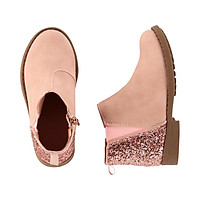 Giầy boot XUẤT DƯ nhũ bé gái kéo khoá tiện lợi size 20-30