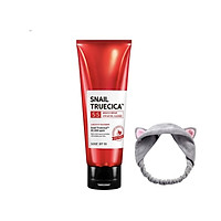 Sữa Rửa Mặt sạch da Snail Truecica Miracle Repair Low PH Gel Cleanser minisize 30ml + Tặng Kèm 1 Băng Đô Tai Mèo