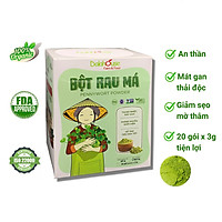 Bột Rau Má Hữu Cơ Nguyên Chất Dalahouse Hộp 60g Chia 20 Gói Nhỏ Tiện Dụng, Được Sấy Lạnh Tiêu Chuẩn Châu Âu, Hỗ Trơ Thanh Nhiệt, Thải Độc, Mát Gan Giảm Mụn, Đẹp Da, Kháng Khuẩn, Giảm Viêm – Hàng Chính Hãng