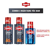 Combo 2 Dầu gội nam Caffeine Alpecin C1 250ml và 1 Dưỡng chất Caffeine Alpecin Liquid 200ml