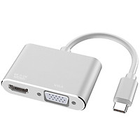 Fun Universal USB Type-C to HDMI VGA Adaptor USB3.1 4K Video Converter Widely Compatible for Macbook Pro / Chromebook Pixel Etc